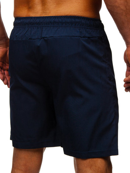 Bolf Herren Kurze Badehose Badeshorts Dunkelblau  HH037A