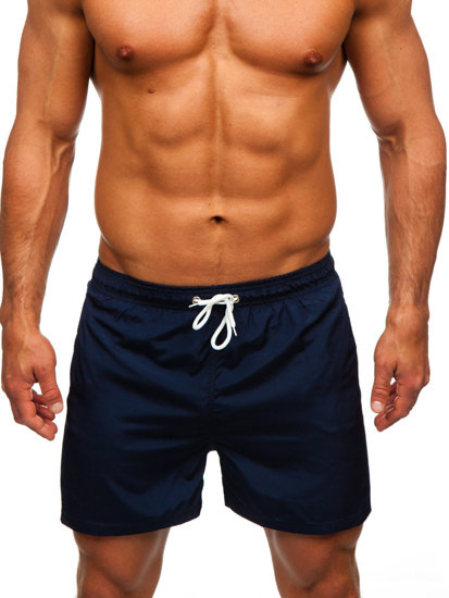 Bolf Herren Kurze Badehose Badeshorts Dunkelblau  XL019