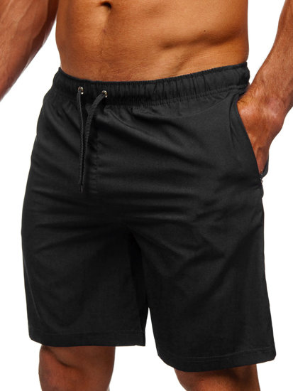 Bolf Herren Kurze Badehose Badeshorts Schwarz  HH037A