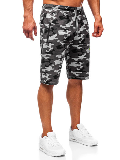 Bolf Herren Kurze Hose Camo Shorts Grau  HW2638