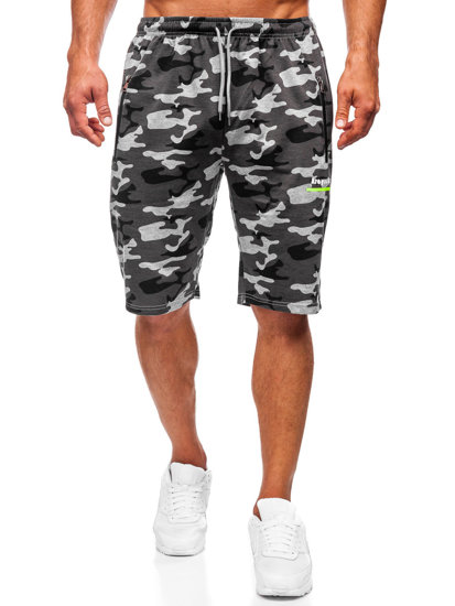 Bolf Herren Kurze Hose Camo Shorts Grau  HW2638