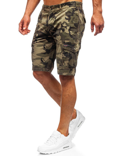 Bolf Herren Kurze Hose Cargo Shorts Camo Khaki  6713