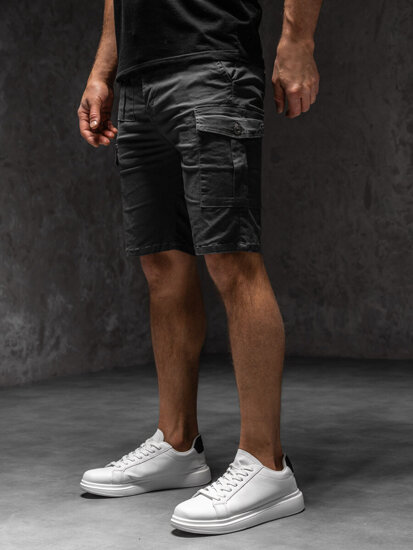 Bolf Herren Kurze Hose Cargoshorts Schwarzgrau  MP0188GSA1