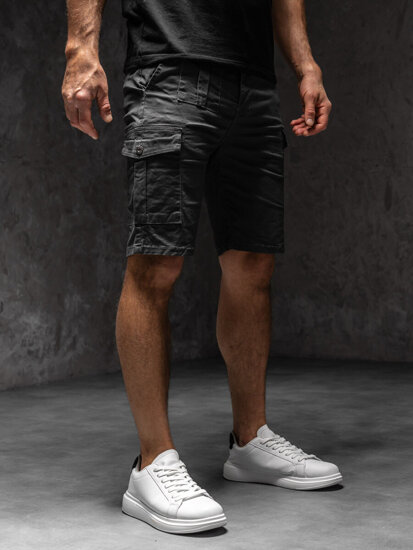 Bolf Herren Kurze Hose Cargoshorts Schwarzgrau  MP0188GSA1