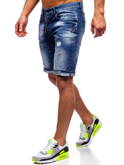 Bolf Herren Kurze Hose Jeans Shorts Dunkelblau R3008