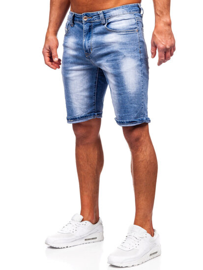 Bolf Herren Kurze Hose Jeanshose Jeansshorts Blau  NG60360