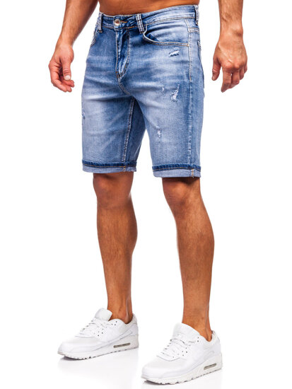 Bolf Herren Kurze Hose Jeanshose Jeansshorts Blau  NG60367