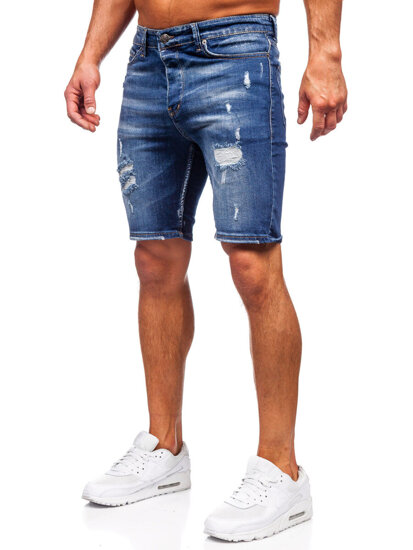 Bolf Herren Kurze Hose Jeanshose Jeansshorts Dunkalblau 0368