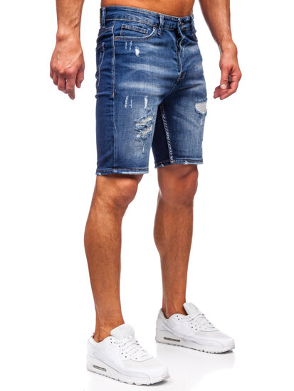 Bolf Herren Kurze Hose Jeanshose Jeansshorts Dunkalblau 0368