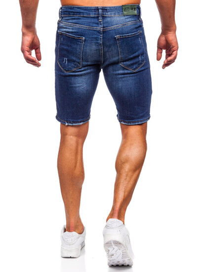 Bolf Herren Kurze Hose Jeanshose Jeansshorts Dunkalblau 0368