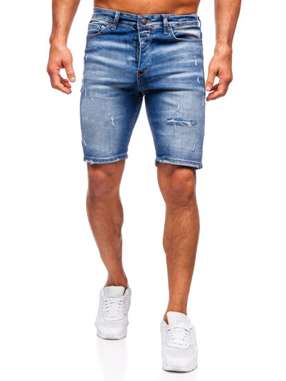 Bolf Herren Kurze Hose Jeanshose Jeansshorts Dunkalblau 0369