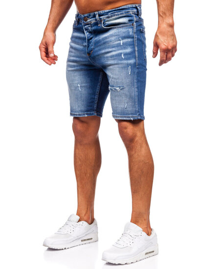 Bolf Herren Kurze Hose Jeanshose Jeansshorts Dunkalblau 0369