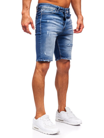 Bolf Herren Kurze Hose Jeanshose Jeansshorts Dunkalblau 0369