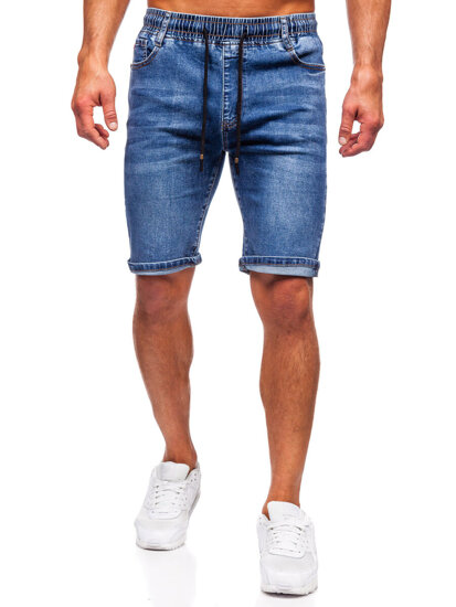 Bolf Herren Kurze Hose Jeanshose Jeansshorts Dunkalblau 9315