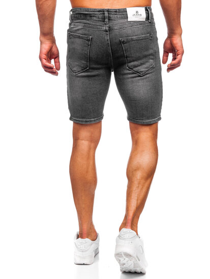 Bolf Herren Kurze Hose Jeanshose Jeansshorts Schwarz  0525