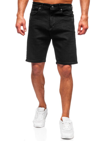 Bolf Herren Kurze Hose Jeanshose Jeansshorts Schwarz  0628