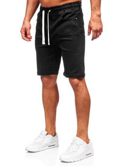 Bolf Herren Kurze Hose Jeanshose Jeansshorts Schwarz  8108