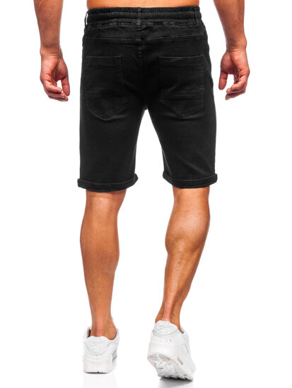 Bolf Herren Kurze Hose Jeanshose Jeansshorts Schwarz  8108