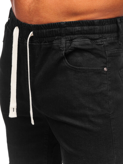 Bolf Herren Kurze Hose Jeanshose Jeansshorts Schwarz  8108