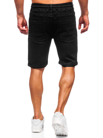 Bolf Herren Kurze Hose Jeanshose Jeansshorts Schwarz  8109