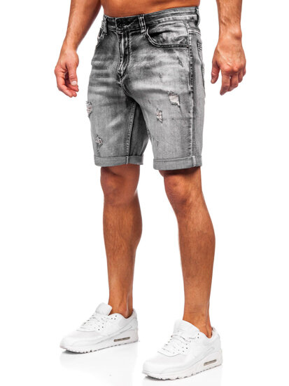 Bolf Herren Kurze Hose Jeanshose Jeansshorts Schwarz  NG60392