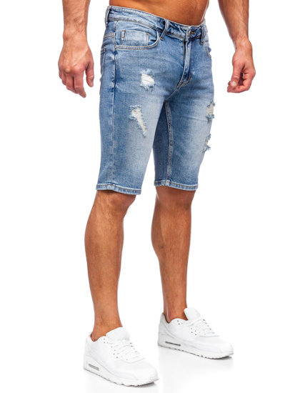 Bolf Herren Kurze Hose Jeansshorts Azurblau  KG3912