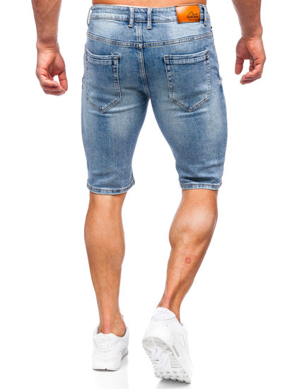 Bolf Herren Kurze Hose Jeansshorts Azurblau  KG3932