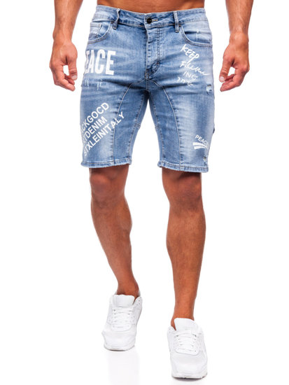 Bolf Herren Kurze Hose Jeansshorts Azurblau  MP0259BC