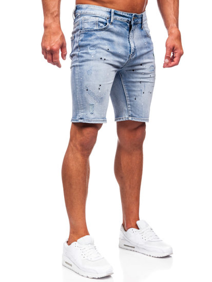 Bolf Herren Kurze Hose Jeansshorts Azurblau  MP0262BC