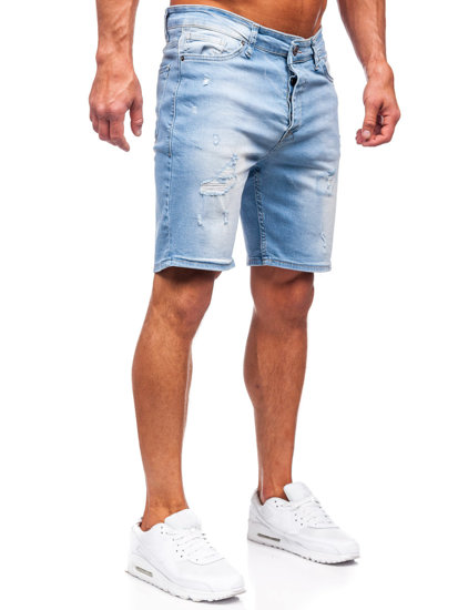 Bolf Herren Kurze Hose Jeansshorts Blau  0468