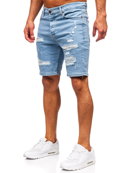 Bolf Herren Kurze Hose Jeansshorts Blau 0760