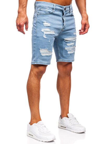 Bolf Herren Kurze Hose Jeansshorts Blau 0760