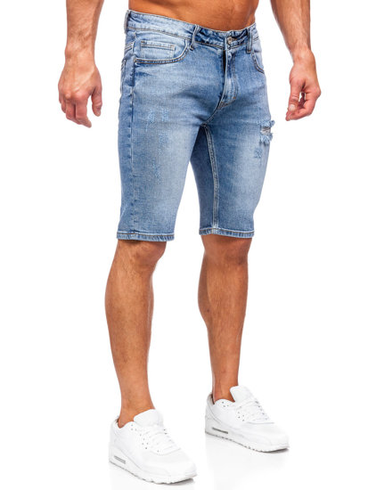 Bolf Herren Kurze Hose Jeansshorts Blau  KG3916