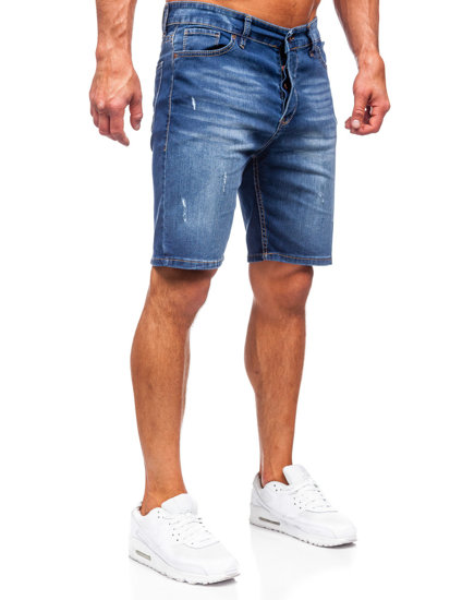 Bolf Herren Kurze Hose Jeansshorts Dunkelblau  0423