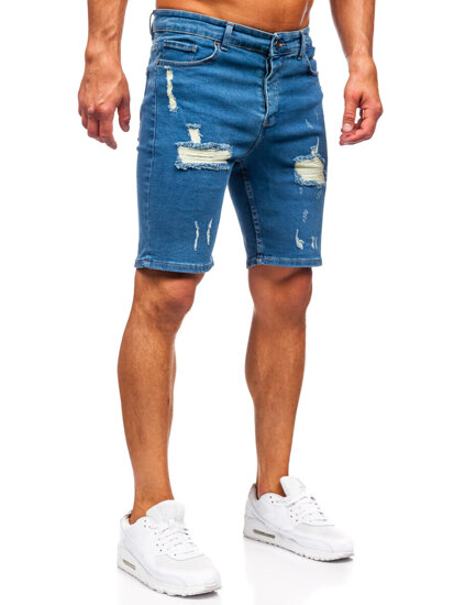 Bolf Herren Kurze Hose Jeansshorts Dunkelblau  0736