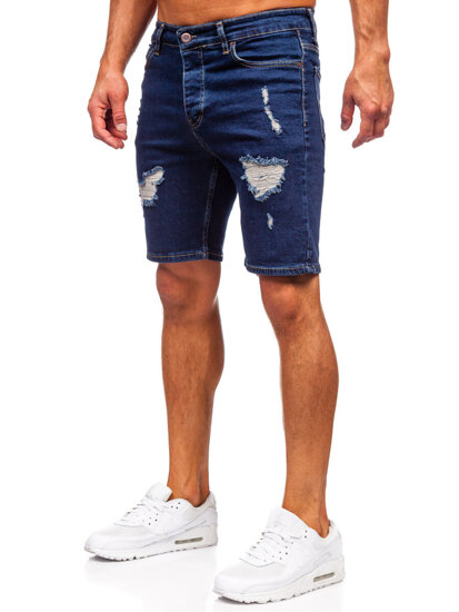 Bolf Herren Kurze Hose Jeansshorts Dunkelblau  0766