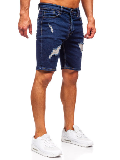 Bolf Herren Kurze Hose Jeansshorts Dunkelblau  0766