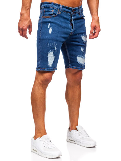 Bolf Herren Kurze Hose Jeansshorts Dunkelblau  0790