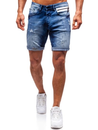 Bolf Herren Kurze Hose Jeansshorts Dunkelblau  R3000