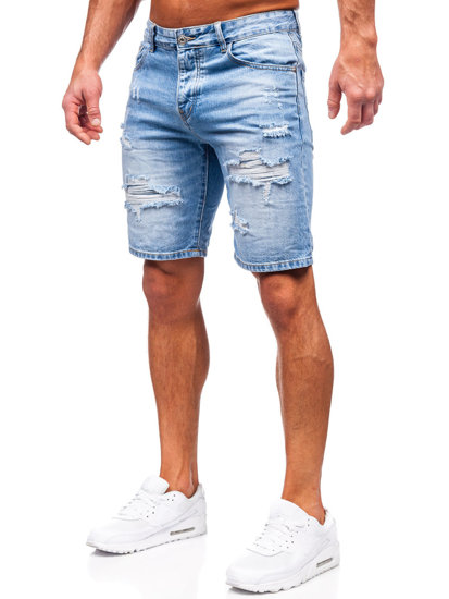 Bolf Herren Kurze Hose Jeansshorts Dunkelblau RJ951