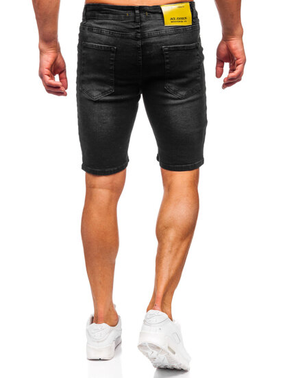 Bolf Herren Kurze Hose Jeansshorts Schwarz  0746