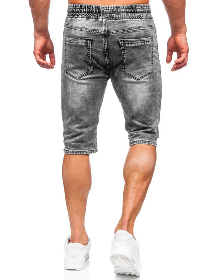 Bolf Herren Kurze Hose Jeansshorts Schwarz  KR1551