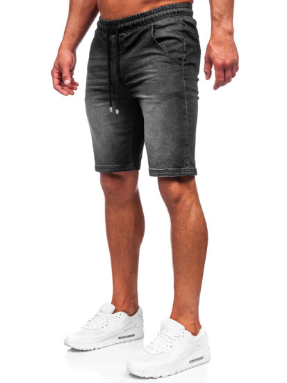 Bolf Herren Kurze Hose Jeansshorts Schwarz  MP0276N