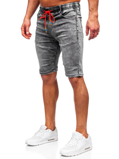 Bolf Herren Kurze Hose Jeansshorts Schwarz  TF175