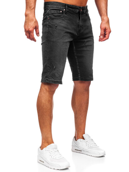 Bolf Herren Kurze Hose Jeansshorts Schwarz  TF194