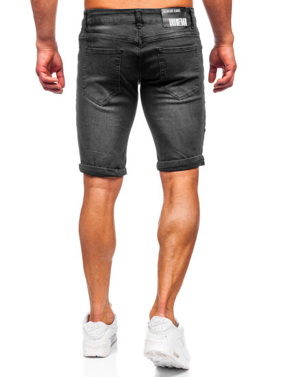 Bolf Herren Kurze Hose Jeansshorts Schwarz  TF195