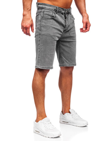 Bolf Herren Kurze Hose Jeansshorts Schwarzgrau  MP0274