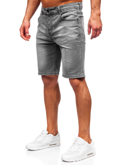 Bolf Herren Kurze Hose Jeansshorts Schwarzgrau  MP0277GS