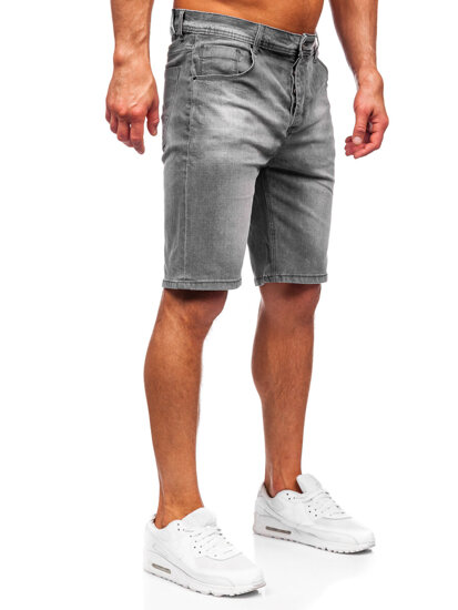 Bolf Herren Kurze Hose Jeansshorts Schwarzgrau  MP0277GS