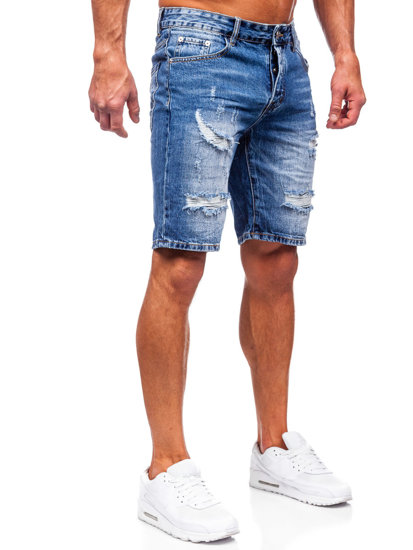 Bolf Herren Kurze Hose Jeasnsshorts Dunkelblau  RJ952